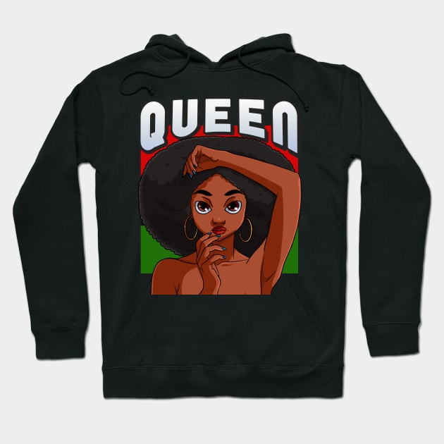 Black Queen Educated Confident African Woman Hoodie by Noseking